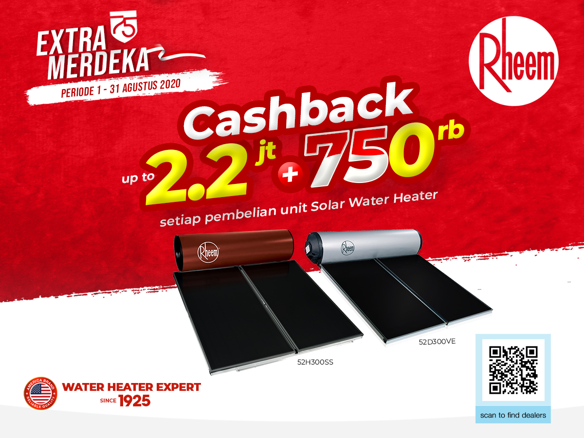 Extra Cashback Solar Water Heater