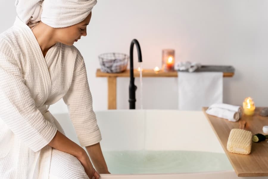 cara berendam di bathtub